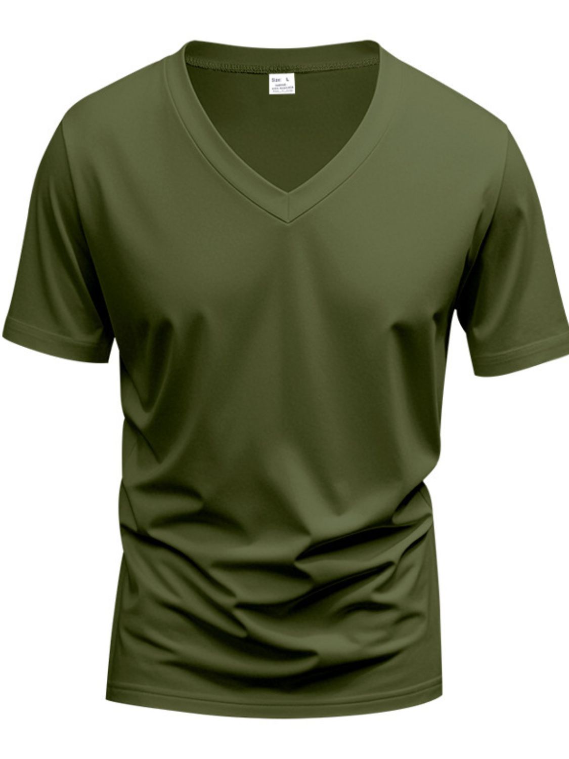 Men's Full Size V-Neck Short Sleeve T-Shirt Plus Size