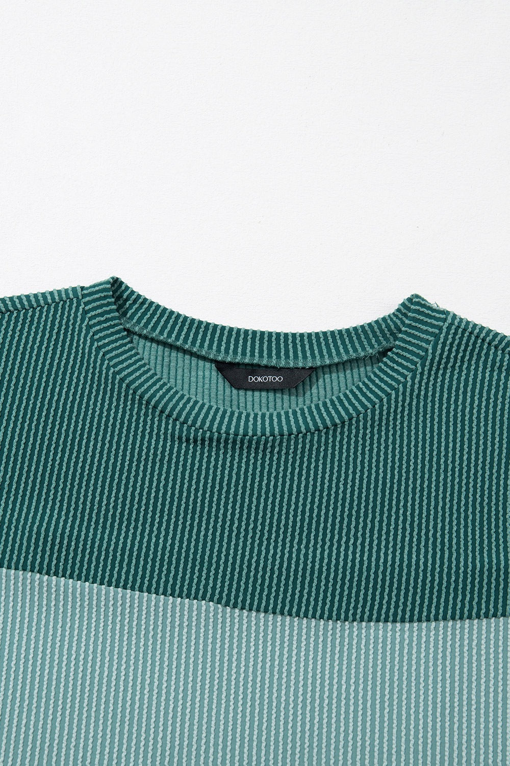 Color Block Round Neck Short Sleeve T-Shirt
