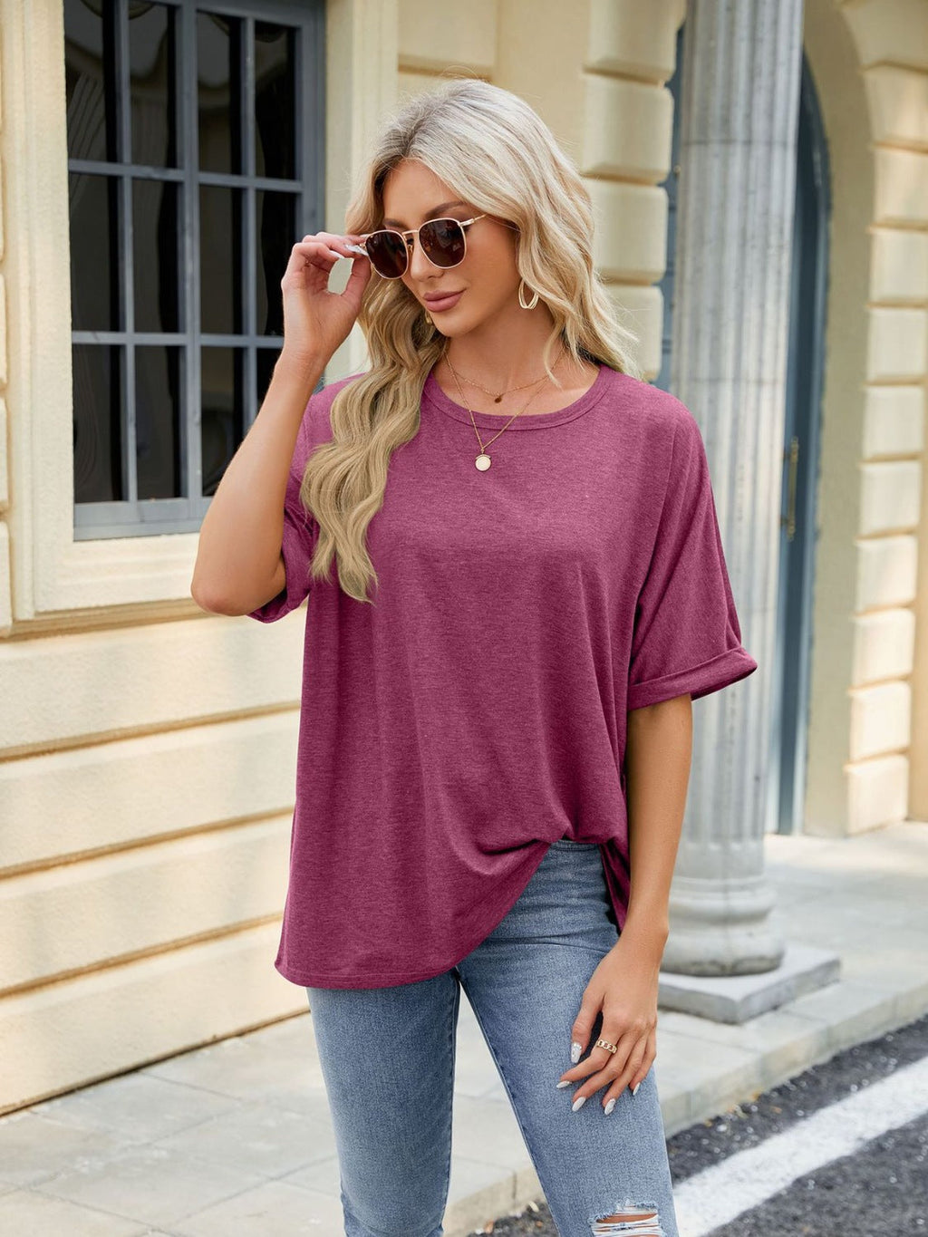Florira Round Neck Half Sleeve T-Shirt