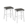 Set of 2 24/30 Inch Dining Bar Stool with Acacia Wood Frame-30 inches