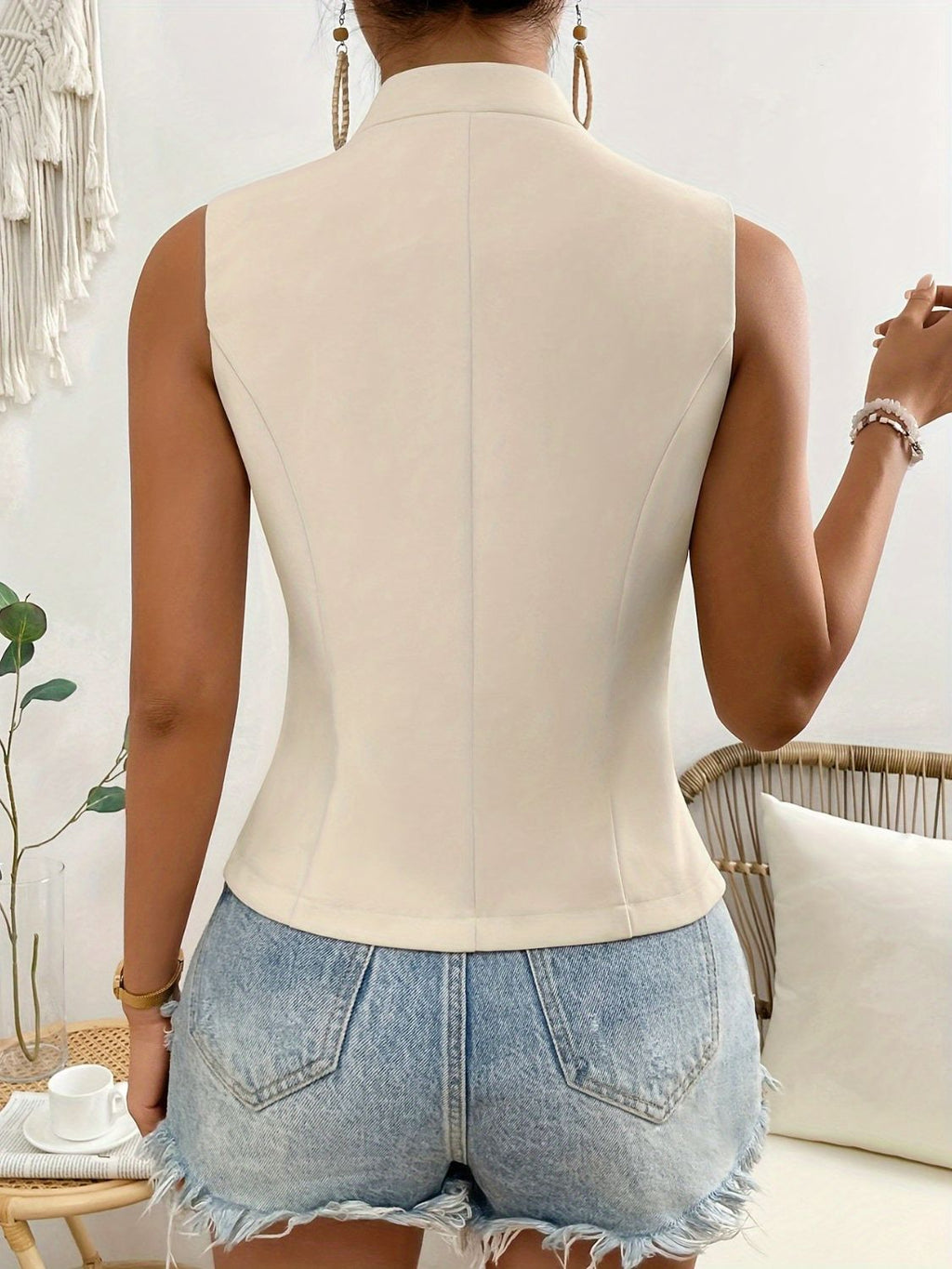 Button Down Vest Coat
