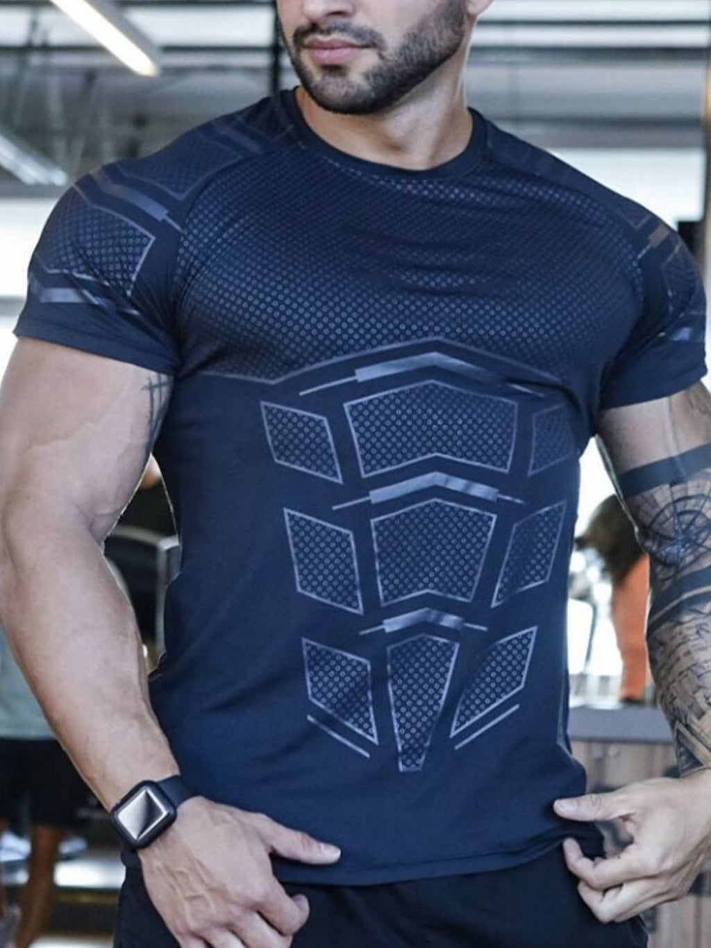 Men's Plus Size Round Neck Short Sleeve T-Shirt