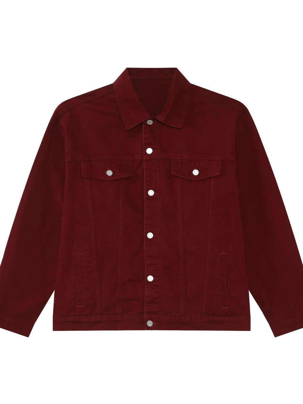 Men's Button Up Dropped Shoulder Denim Jacket