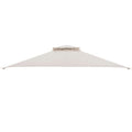10 x 12 Feet Gazebo Replacement Top with Air Vent and Drainage Holes-Beige