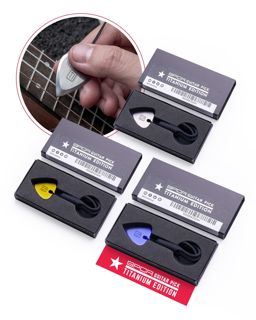 GPCA Titanium Guitar Pick Set