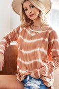 BiBi Tie Dye French Terry T-Shirt With Side Slits