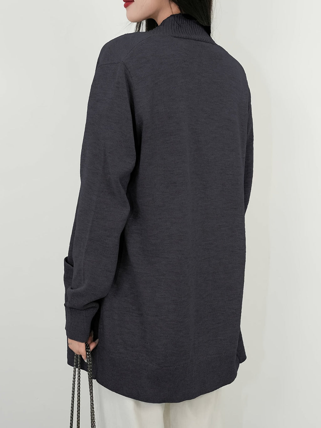 Open Front Long Sleeve Sweater Cardigan