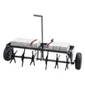 Tow Behind Plug Aerator, 40-Inch Tow Behind Lawn Plug Aerator with Universal Hitch, Pull Behind Aerator with Iron Spikes Alternately Arranged, Lawn Aerator Tow Behind for Gardens, Lawns, Farms