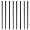 Staircase Metal Balusters, 38'' x 1'' Flat Aluminum Alloy Decorative Banister Spindles, 72 Pack Deck Baluster with Screws, Classic Hollow Deck Railing Satin Black Powder Coated for Porch