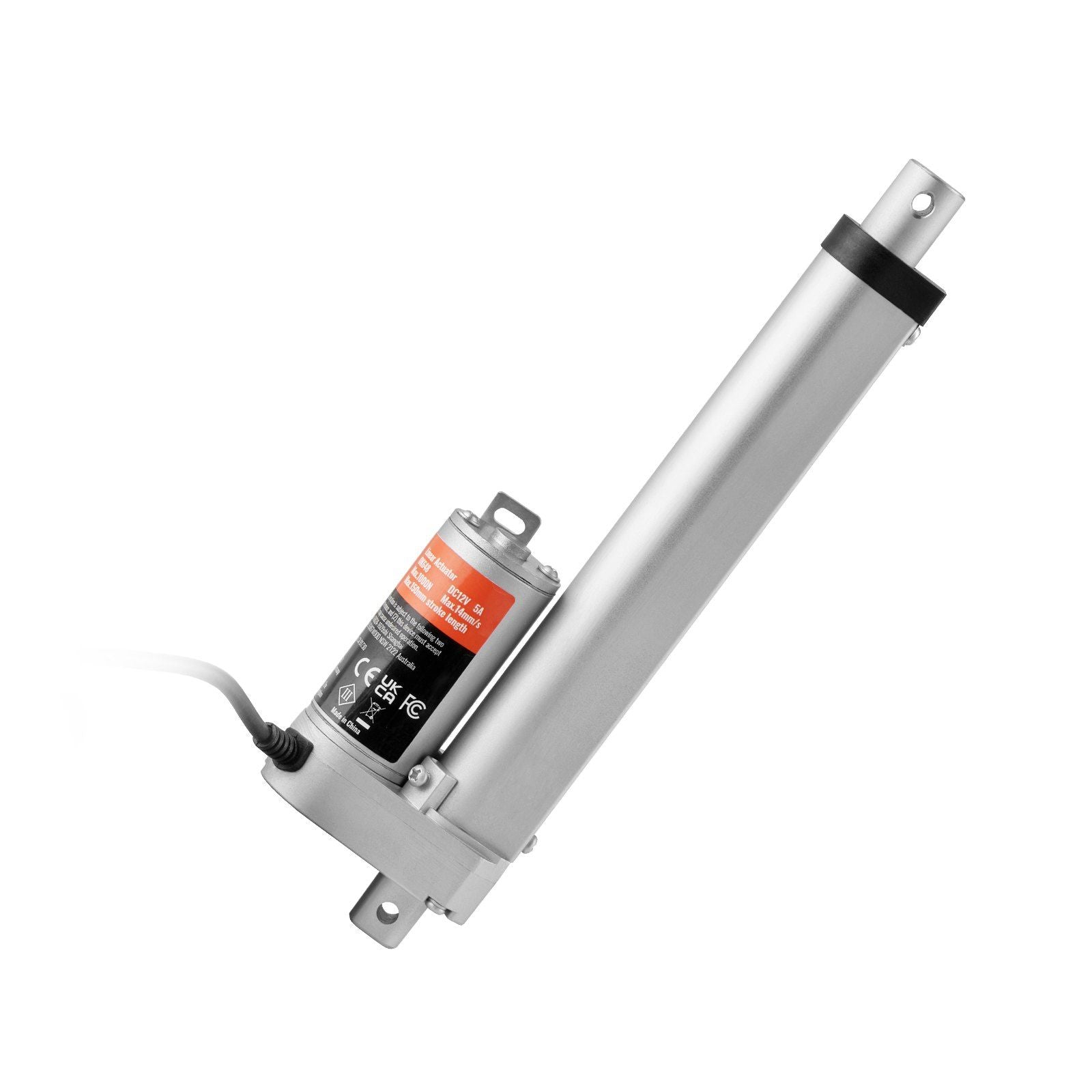 12V Linear Actuator - 6 Inch Stroke, High Load Capacity 330lbs with Mounting Bracket and IP54 Protection