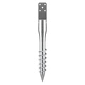No Dig Ground Anchor, 1 Pack 3.94 x 2.76 x 27.56 in DIY Screw in Post Stake, Includes 6 Lag Bolts & a Rebar, U-Shape Heavy Duty Steel Post Holder, Great for Mailbox Posts and Fence Posts