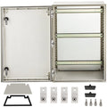 NEMA Steel Enclosure, 24 x 16 x 9'' NEMA 4X Fiberglass Electrical Box, IP66 Waterproof & Dustproof, Outdoor/Indoor Electrical Junction Box, with Mounting Plate(60 x 40 x 23 cm)