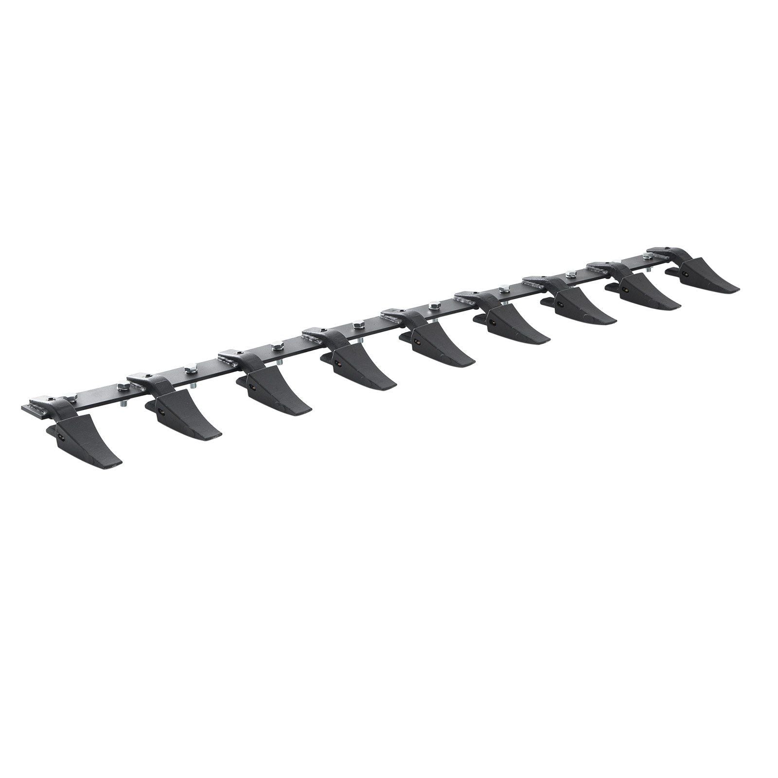 Bucket Tooth Bar, 72'', Heavy Duty Tractor Bucket 9 Teeth Bar for Loader Tractor Skidsteer, 4560 lbs Load-Bearing Capacity Bolt On Design, for Efficient Soil Excavation and Bucket Protection