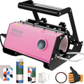Mug Heat Press, 11-30oz Tumbler Heat Press Machine, Sublimation Transfer Straight Skinny Tumblers, Cup Heat Press with Heat-resist Gloves & Tape, DIY Ceramic Mugs Cups Glasses, As Gift, Pink