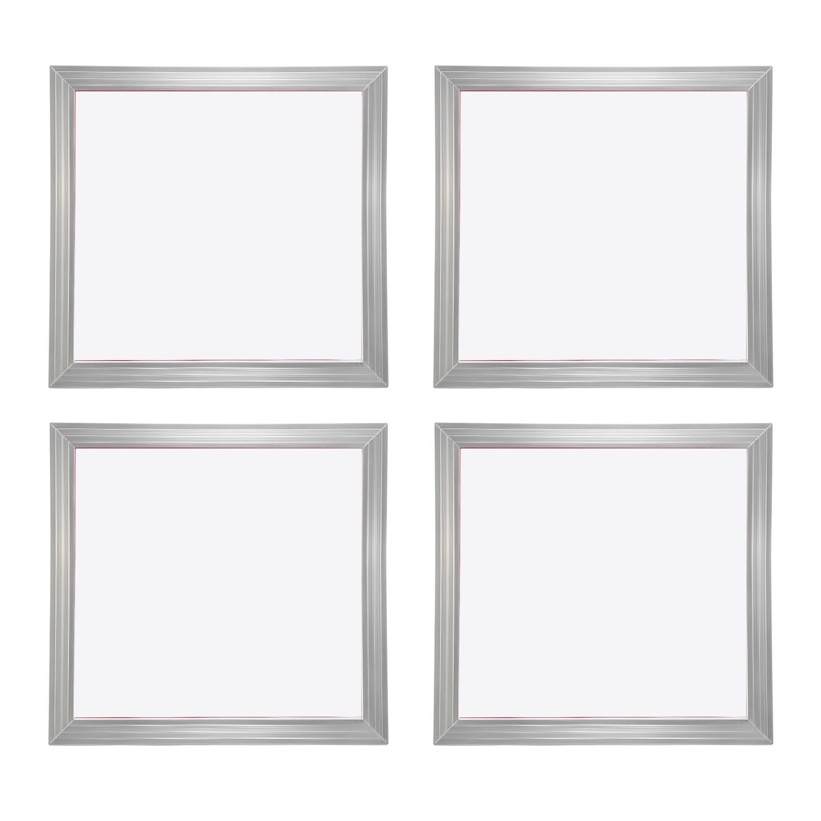 Screen Printing Kit, 4 Pieces Aluminum Silk Screen Printing Frames, 20x20inch Silk Screen Printing Frame with 110 Count Mesh, High Tension Nylon Mesh and Sealing Tape for T-shirts DIY Printing