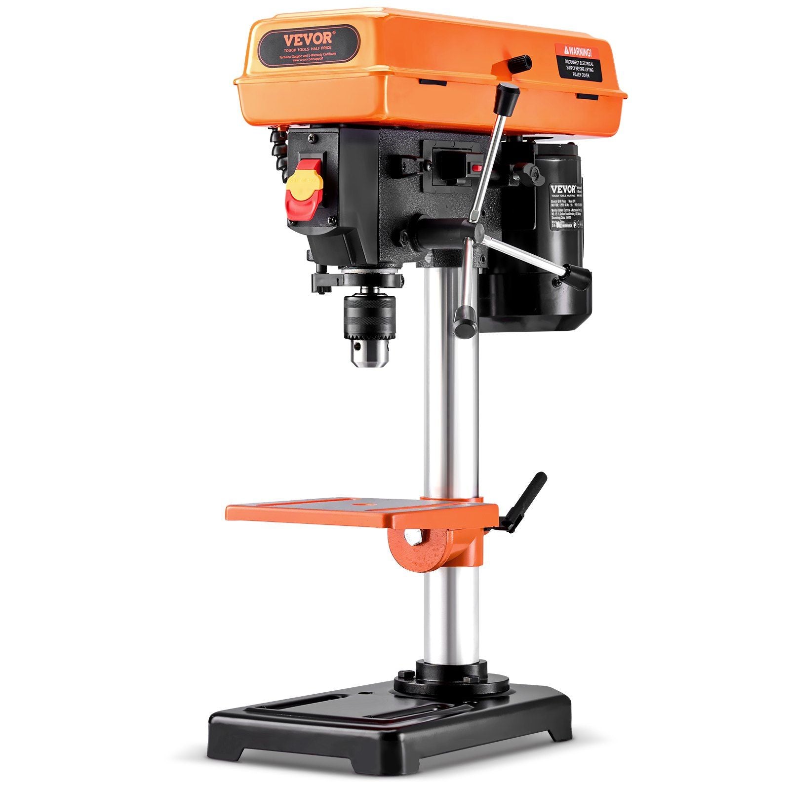 8 in Benchtop Drill Press Tabletop Drilling Machine 750-3200RPM Adjustable