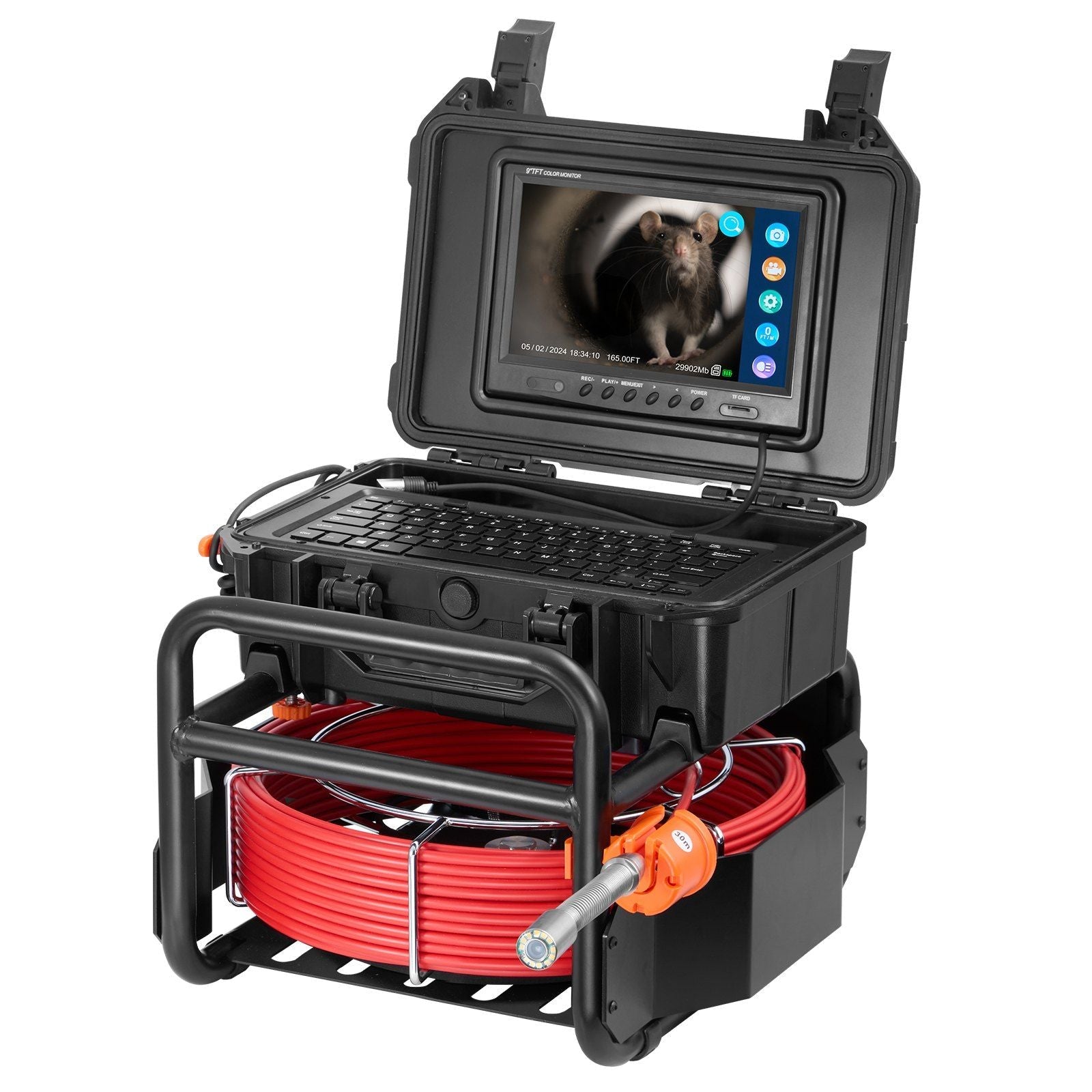 Sewer Camera 165 ft/50m Self-Leveling Drain Camera with 512Hz Transmitter