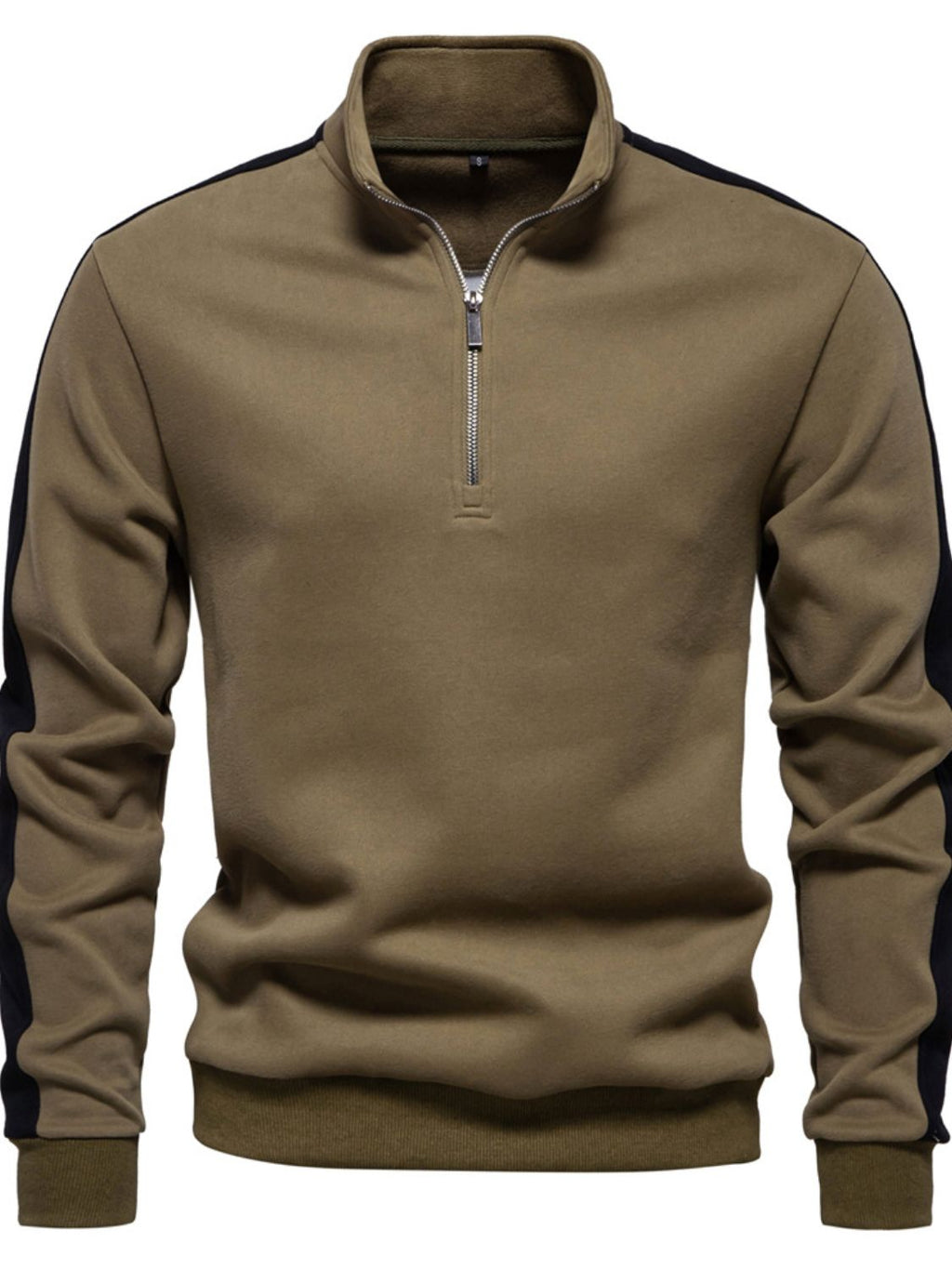Men's Contrast Striped Long Sleeve Sweatshirt