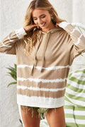 BiBi Drawstring Tie-Dye French Terry Hoodie