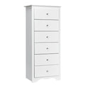 6 Drawers Chest Dresser Clothes Storage Bedroom Furniture Cabinet-White